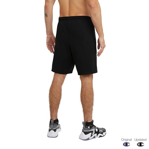 Champion Men's Shorts, Classic Cotton Jersey Athletic Shorts, 9", Long Gym Shorts, Men's Workout Shorts