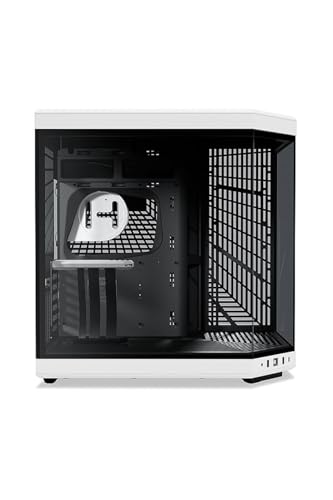Image of Hyte Y70 Upgraded Modern Aesthetic Dual Chamber Panoramic Tempered Glass Mid-Tower ATX Computer Gaming Case with PCIE 4.0 Riser Cable Included, White (CS-HYTE-Y70-BW)