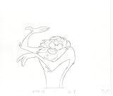Tazmanian Devil Taz Commercial Production Animation Cel Drawing 2 Lot Wb Looney Toons Bg-1