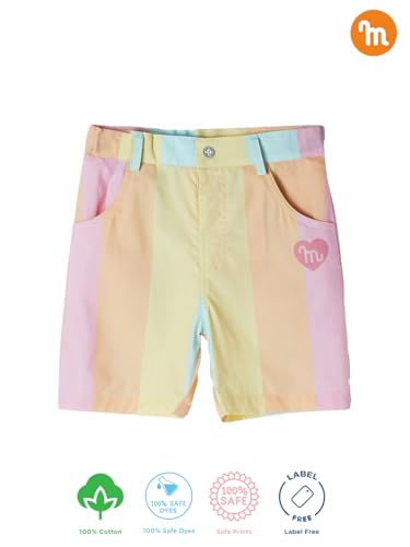 Milou Cotton Broad Striped Bio Washed Shorts - Multicolor - Image 2 thumbnail