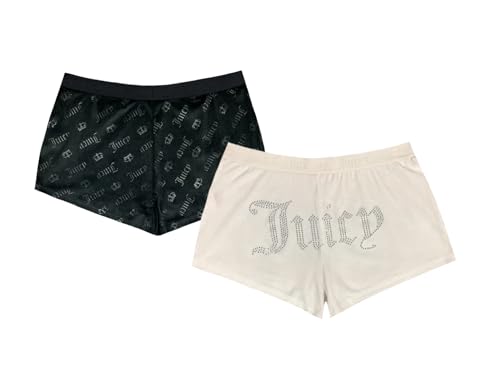 Image of Juicy Couture Women's Velvet Fleece Pajama Shorts, Designer Sleep and Lounge Shorts for Women