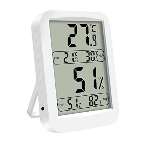 2pcs Indoor Hygrometer Digital Hygrometer Digital Thermometer Outdoor Home Thermometer House Thermometer Hygrothermograph Room Humidity Sensor Humidity Tester Big Screen White