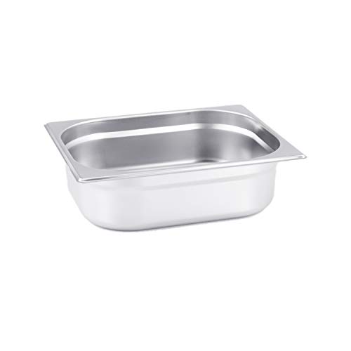 GVK ECO GN Bac gastro Norm Récipient 1/2 20 mm - 200 mm Profondeur en acier inoxydable - ungelocht ou perforée - Couvercle ou 3 boîtes, Acier inoxydable, 100mm Cover