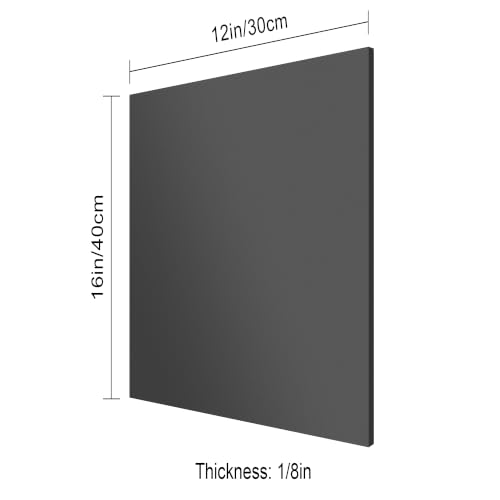 Image of 12x16 Inches Black Mirror Acrylic Sheet - 2 Pcs Reflective Acrylic Panel for DIY Crafts, Home Decor & More (30x40 cm)