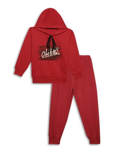 Image of Mack Jonney Printed Hooded Cotton Fleece Tracksuit Co-Ord Set for Kids-MACK38112