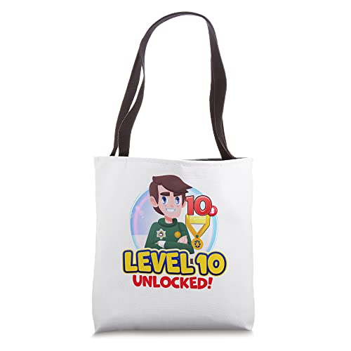 Level 10 Unlocked Gamer, Perfect 10th Birthday Celebration Tote Bag