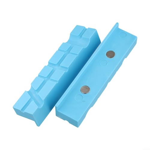 CashMuch Ganasce in gomma per lavorazione dei metalli, 10,2 cm, 2 pezzi, protezione morbida per legno, metallo, plastica, supporto magnetico per bloccaggio stabile