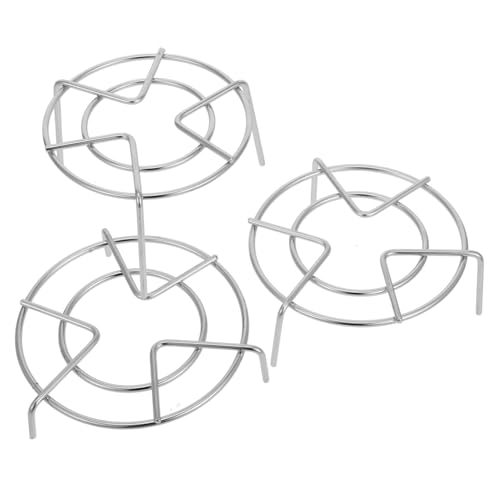 Cabilock Rejilla Vaporizadora de Acero Inoxidable 3 Piezas (alturas 3, 5 y 7 Cm) Soporte para Ollas a Presión Eléctricas Cocina Versátil para Vaporizar y Cocinar Saludable en Hogar