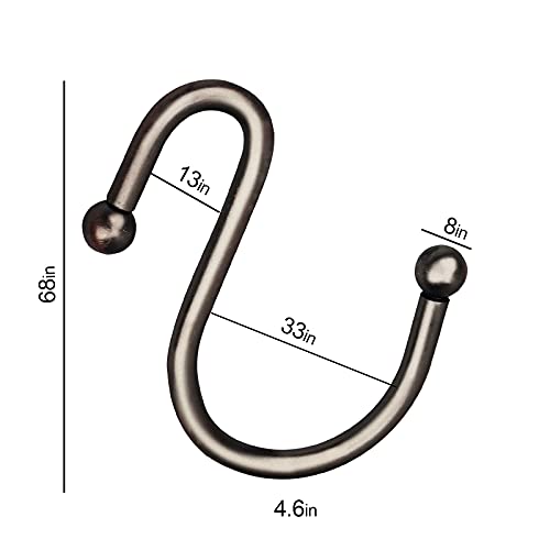 image for HSP-HSWITI Shower Curtain Hooks - Metal Decorative Shower Curtain Ring