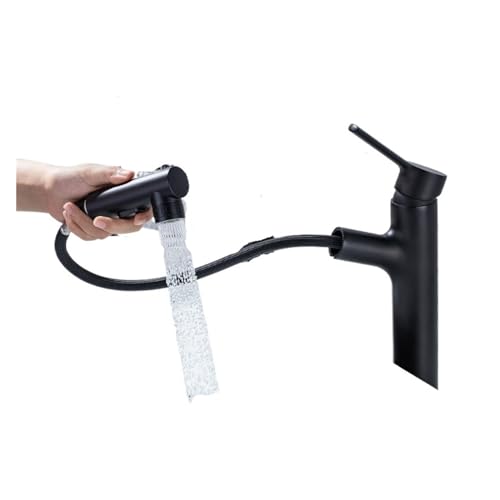 Robinet d'évier à douchette extractible et jet flexible eau chaude froide