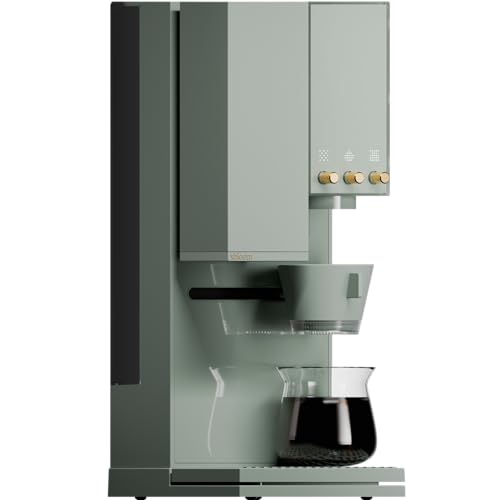 Image of xBloom Studio Coffee Machine - Drip Coffee Maker with Built-in Grinder and Scale, 3 Automation Levels, App Connected Pour Over Coffee Maker for Specialty Coffee Lovers, Sage Green x Gold