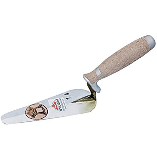 Stubai 431016LE Paleta de Albañilería de Lengua de Gato Mango de Piel, 160 mm