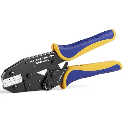 haisstronica Crimping Tool for Heat Shrink Connectors, AWG 26-10, HS-8327