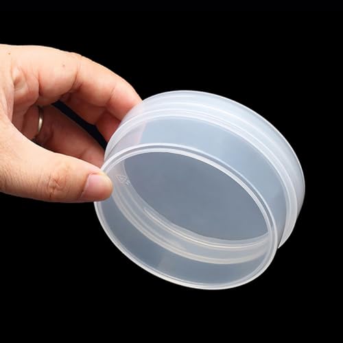 Image of 12 Pcs 4.05 oz Round Plastic Containers 3.31 x 1.38 Inch (DxH), Bead Organizers with Lid for Beads Cards and Other Craft Accessories