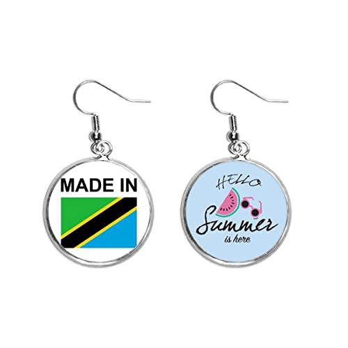 Pendientes de sandía ligeros solución para lóbulos sensibles artesanía de Tanzania