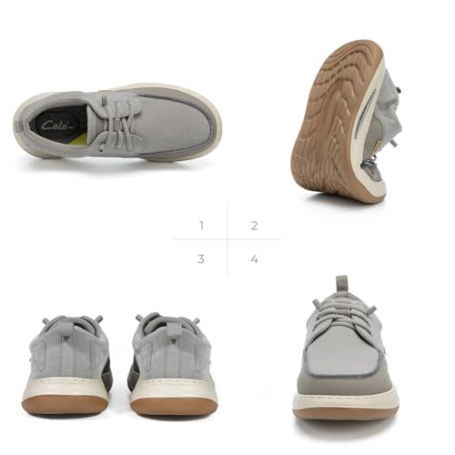 Image of CELE Mens Slip On Casual Dress Shoes Wide Walking Sneakers Orthopedic Boat Loafers with Arch Support Comfortable Lightweight Non Slip
