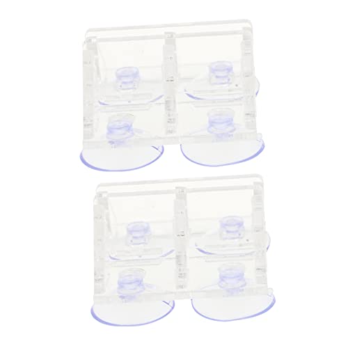 ノーブランド品 2個 水槽の吸盤クリップ 水槽エアレーター 水槽フィルター 魚 水槽の装飾 ポンプ 戦車 水族館 タンク 頑丈な吸盤フック クリーナー アクリル Transparent