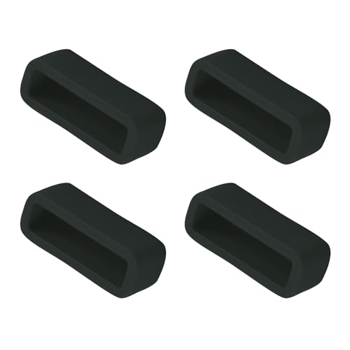 Boguish 4pcs Silicone Watch Band Loop - Rubber Watch Holder for Watch Band Keeper Repair Replacement Use