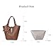 Kadynow Tote Bag for Women Vegan Leather Bucket Purse for Women Top Handle Handbag Shoulder Bag with Detachable Small Purse Brown