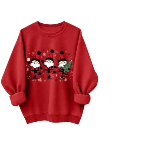 Christmas Sweatshirts for Women Funny Crewneck Santa Oversized Pullover - image 1
