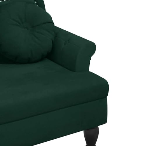 Banco de terciopelo verde oscuro 120cm con patas de madera para salón y comedor 8