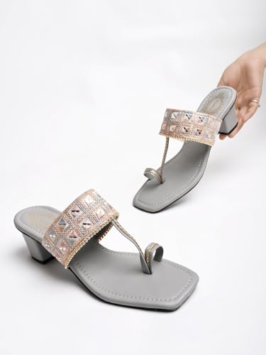 Shoetopia Classic Kolhapuri Heels For Women & Girls