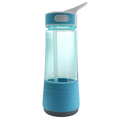 IPX7 Wasserdicht 3 in 1 Intelligent Wasserflasche, Smart-Wasserflasche Mit Stroh & Bluetooth Outdoor-Lautsprecher & Sicherheits-Licht