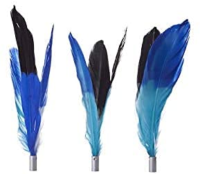 pidan Lot de 3 baguettes interactives en plumes d'oie naturelles pour chat et chaton Cover