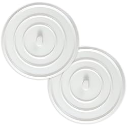 Fregadero Tapado EIHI Tapon Fregadero Cocina,Tapon Lavabo,Tapa Desague Ducha,Tapón de Drenaje de Silicona para Ducha,Bañera,Lavabo,Fregadero, Paquete de 2,Blanco