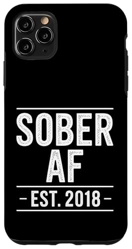 Funny Sober AF Est 2018 Sobriety Pride �X�}�z�P�[�X iPhone 11 Pro Max �p