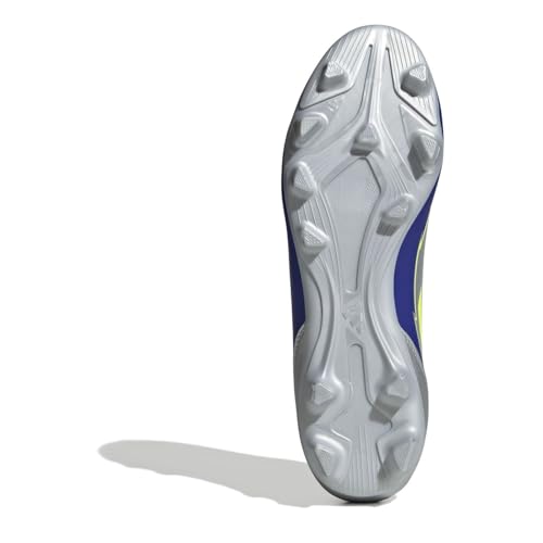 Adidas Unisex F50 Club Football Boots FG/MG, Silver met./solar Yellow/Lucid Blue, 46 EU – Ansicht 6