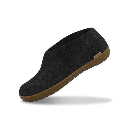 Suola: gomma. glerups dk Modell AR Unisex Adulto Pantofole di Feltro,Ciabatte, Nero (Charcoal),48 EU