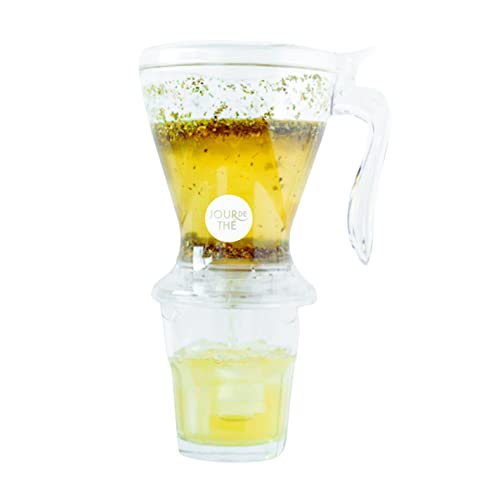 Théière filtre à thé (600ml) | Infuseur à thé en vrac | Écoulement vers le bas | Idéal pour infusion chaude ou froide | Facile d’utilisation et garantie sans résidus | Idée cadeau originale