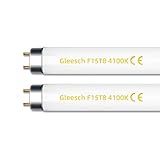 F15T8/CW 15W 18' T8 Fluorescent Linear Tube Bulb 1.5 Feet Cool White Light 4100K G13 Base 2 Pack…