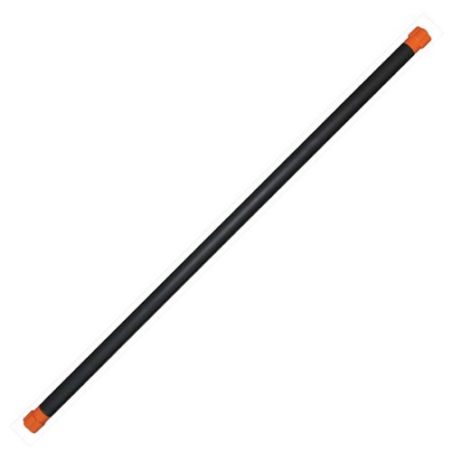 Fitness Mad Unisex's Studio Pro Weighted Bar, Black/Orange, 6 kg