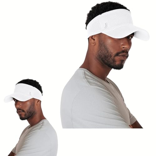 Lupo Viseira Sport Dry Knit Corrida Unissex com Elástico Ajustável (BR, Alfa, Único, Branco)