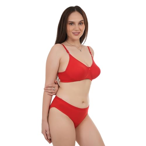 Image of UNITRUST Premium Lingerie Set with Full Coverage Non-Padded Bra and Hipster Panty Set