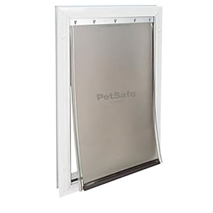 PetSafe Staywell Aluminium Hundeklappe, Langlebiger Aluminium-Rahmen, Magnetverschluss, Für Hunde bis 45 kg, Größe L