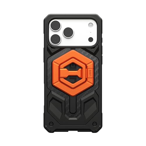 Image of URBAN ARMOR GEAR UAG Magnetic Phone Ring Stand Compatible with MagSafe Magnet, Removable Metal Finger Ring Grip & 360 Rotation Adjustable Kickstand for iPhone 17, Galaxy S26, Burnt Orange
