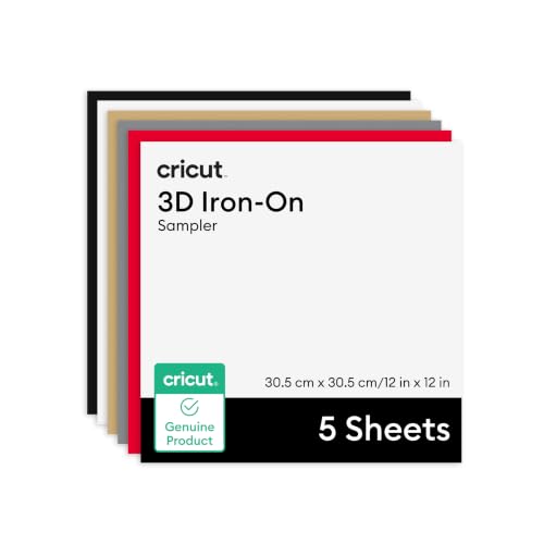 Cricut 3-D Iron-On - 5ft Bold Sampler, 12in x 12in Sheets (5 Count) - image 1