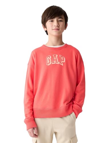 GAP boys Boys and Girls' Kids Logo Crew Neck Sweatshirt