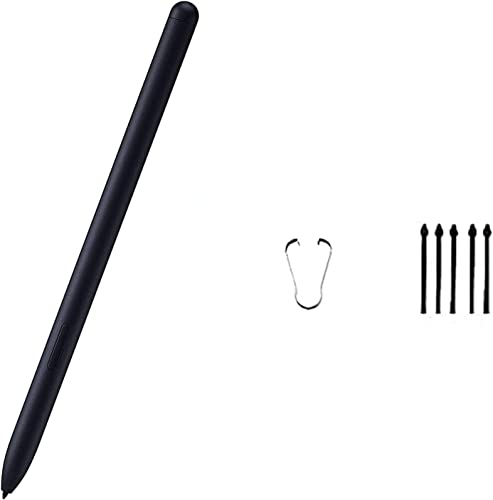 Galaxy Tab S7 FE S Pen Stylet de remplacement pour Samsung Galaxy Tab S7 FE SM-T730, SM-T733, SM-T736B TJ-780 Pen + pointes/pointes sans Bluetooth [Noir] Cover