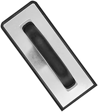 ROLLINGDOG 9.5" x 4" (240 mm x 100 mm) Grout Float with Polished Aluminum Back,Black Dense EVA Foam Pad on Rubber Base,Great for Smoothing Floor Tile Grout Work