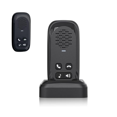 Two Way Intercom Doorbell,Intercoms Wireless for Home, 984ft Long Range Room to Room Communication Intercom,4 Volume Levels 4 Chimes,Only 1 Indoor Unit,Black