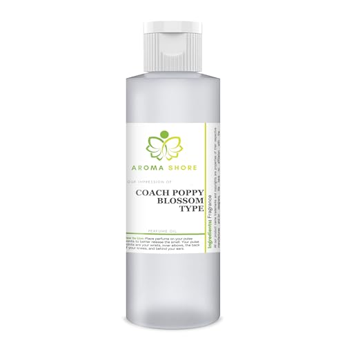 Aroma Shore Perfume Oil - Our Impression Of and compatible with C'Oach Poppy Blossom Type, 100% Pure Uncut Body Oil Our Interpretation, Perfume Body Oil