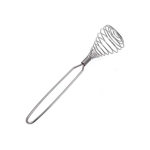 Mini French Spring Whisk, 8.67 Inch Silver Stainless Steel Spring Coil Whisk, Hand Eggbeater Egg Mixer Whisk Blender Stirring Beater #TOP3