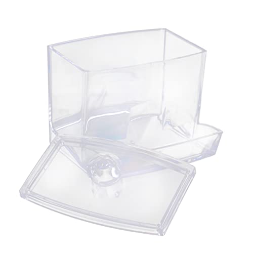 Alipis 2pezzi Dispenser Per Bastoncini Di Cotone Con Coperchio Trasparente Contenitori Per Conservazione Porta Cosmetici Per Uso Prolungato