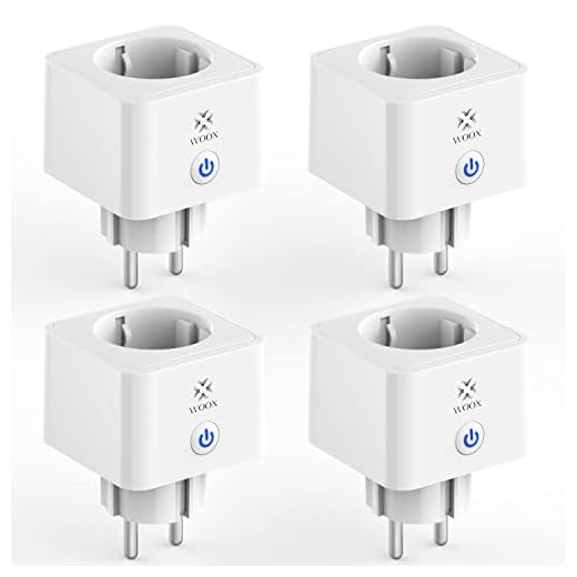 Woox Alexa Enchufe 4 piezas, Enchufe WiFi Inteligente 16A, Probado por TÜV, Control Remoto de Luces, Control de Voz Con Alexa/Google Home Compatible, Temporizador y Smart Life