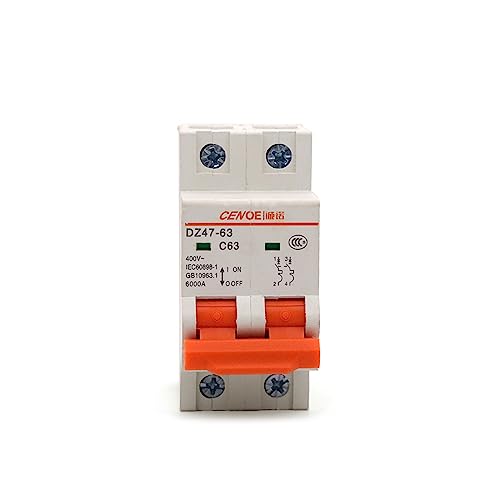 Evita sobrecalentamientos con el mini disyuntor eléctrico DZ47 de dos polos 20A 2