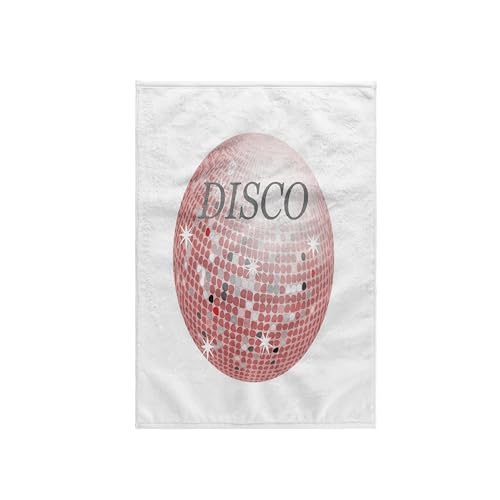 3dRose 15x22 Hand Towel - Pink Disco Ball Decorative